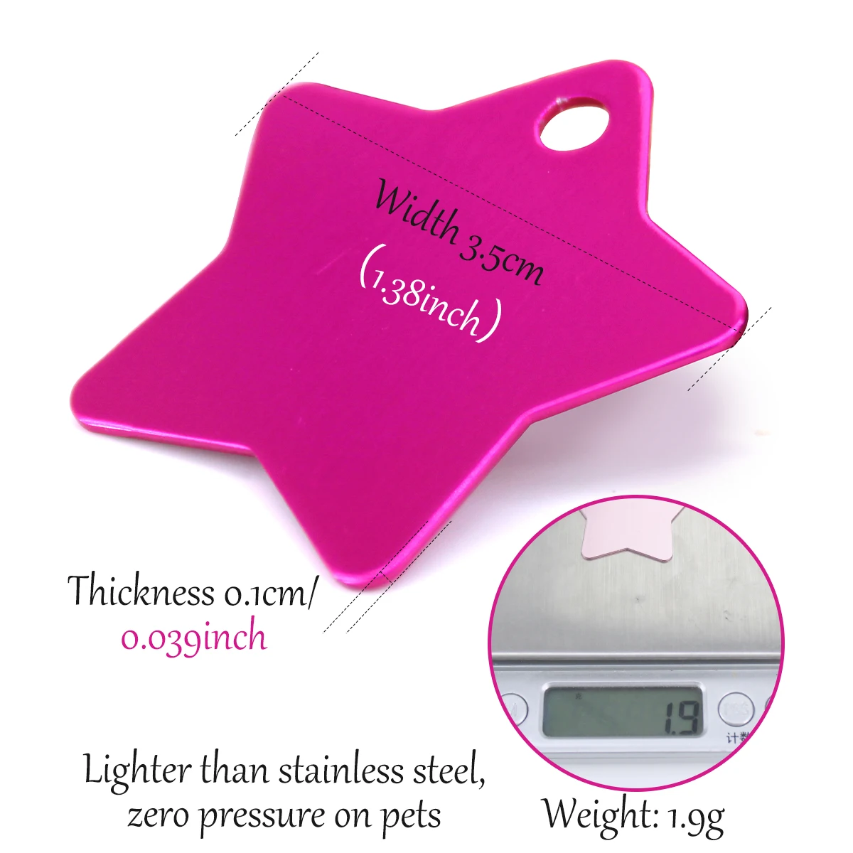 Etiqueta de identificación de perro grabada, Collar personalizado para mascotas, colgante de pentagrama, nombre, número, etiqueta de identificación de mascota antipérdida, etiquetas personalizadas para cachorros y gatos - imagen 5