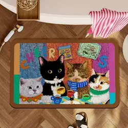 Alfombrilla decorativa para gato – Antideslizante y absorbente, ideal para el baño