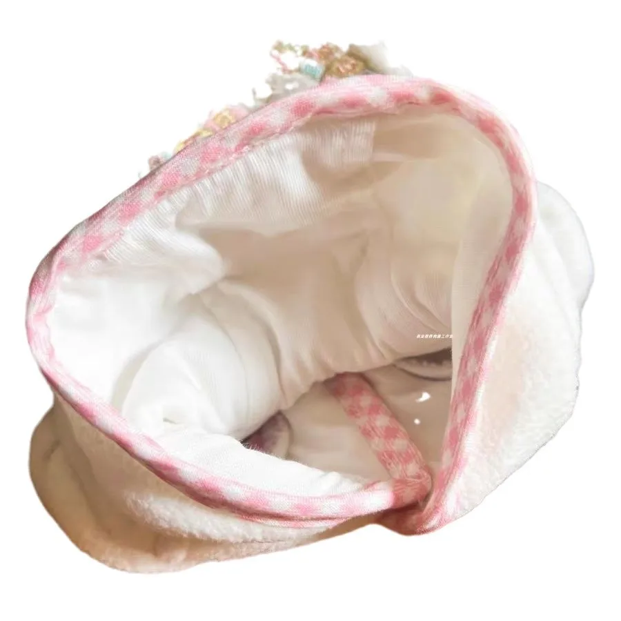 Chaqueta con capucha bordada de felpa para mascotas, oso de peluche, Sudadera con capucha de otoño/invierno, traje grueso para perros, chaleco, oso de peluche, ropa para cachorros para perros pequeños - imagen 5