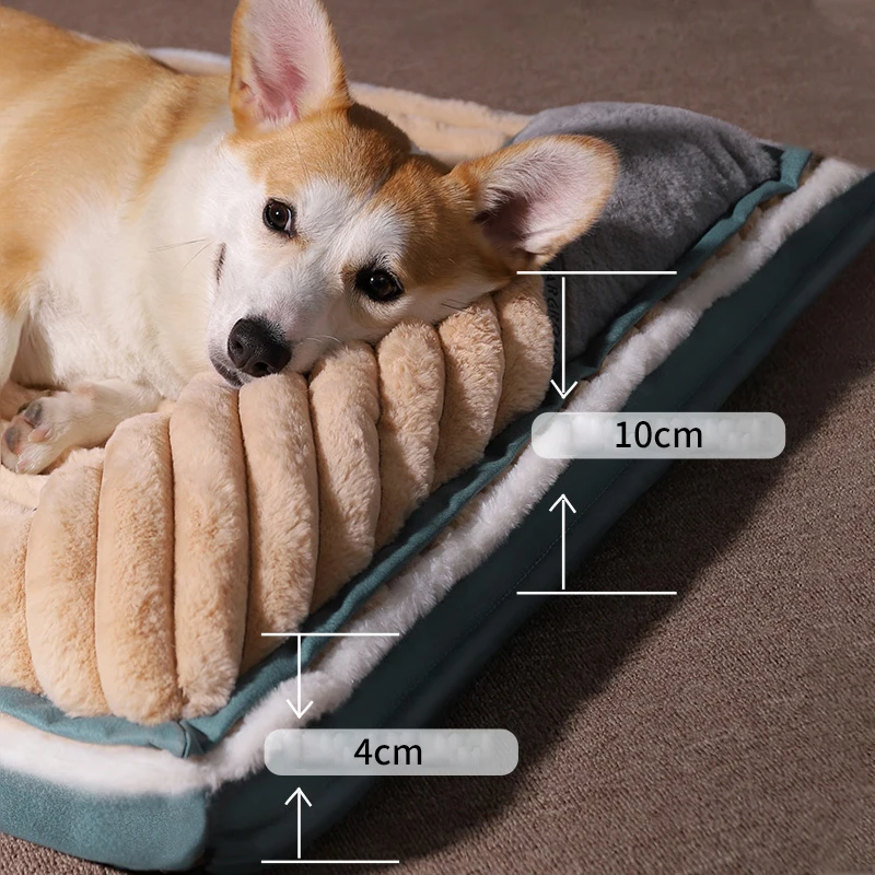 Cama acolchada para mascotas, cojín para perros pequeños y grandes, camas para dormir y casas para gatos, colchón duradero supersuave, estera extraíble para mascotas - imagen 2