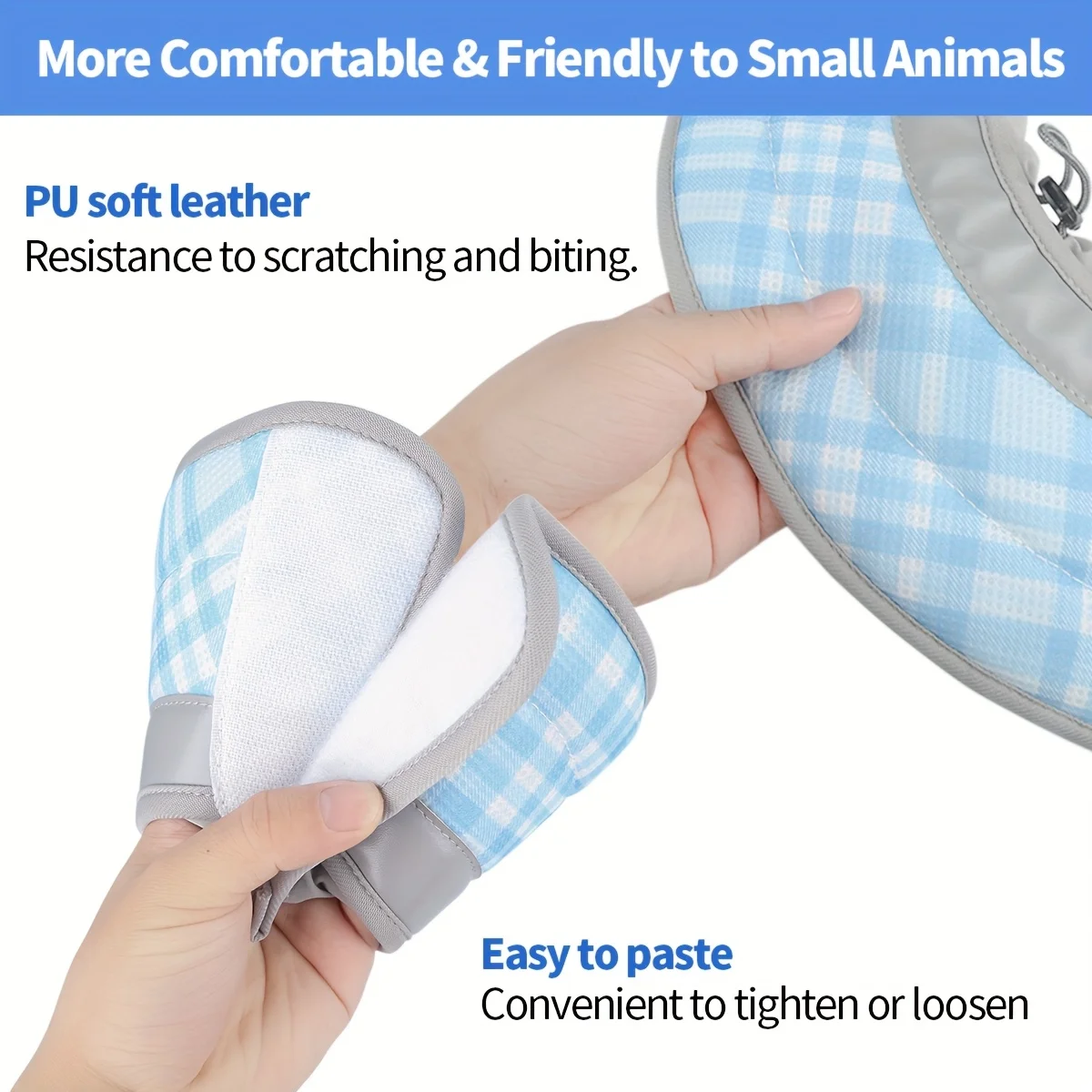 Collar Elizabeth para mascotas, cubierta protectora a cuadros, escudo protector para gatos, Collar antilamer, escudo protector para Neuteri - imagen 5