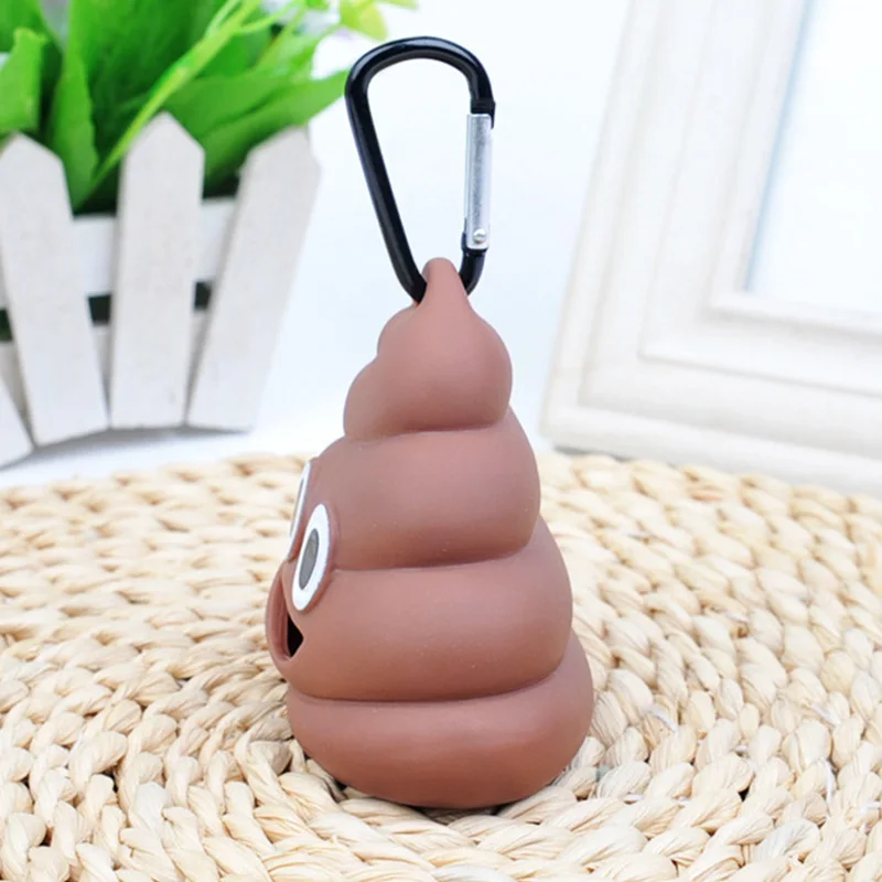 Bolsa para excrementos de mascotas, dispensador portátil para desechos de perros y gatos, con soporte, productos de limpieza para mascotas al aire libre, 1 unidad - imagen 4