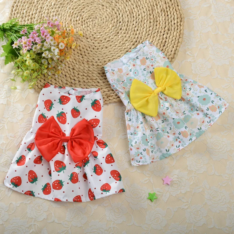 Falda fina para perro, ropa para mascotas, vestido bonito para cachorros y gatitos, suministros de verano, accesorio para perros pequeños - imagen 2