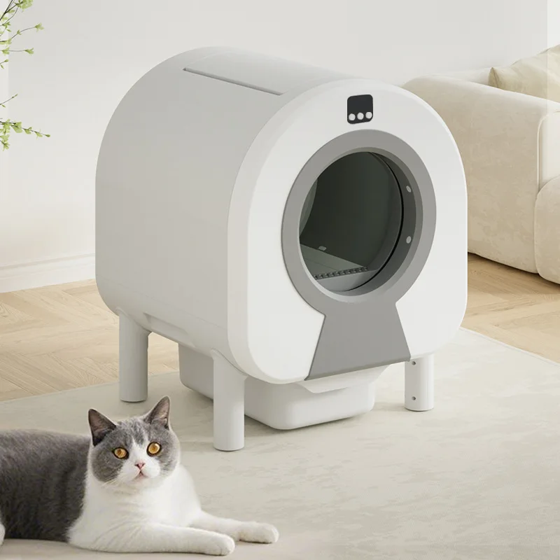 Caja de arena inteligente para gatos, caja de arena grande con un solo clic para limpieza de gatos, cajas de arena grandes para gatos y gatitos, inodoros para gatitos - imagen 5