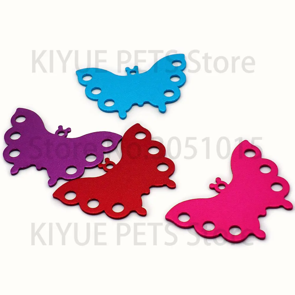 Venta al por mayor 20 piezas etiquetas de personalidad de identificación de perro de Metal etiquetas en blanco se pueden grabar con nombre y número de teléfono colgantes de Collar de gato - imagen 3