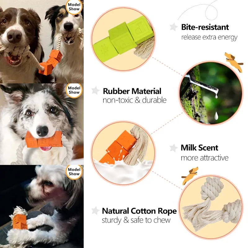 Juguete interactivo para masticar perros medianos y grandes, cuerda de algodón, juguete Molar para mascotas, entrenamiento para actividades al aire libre - imagen 2