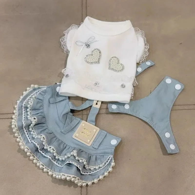 Vestido princesa encaje fino para gatos, perros pequeños y cachorros - imagen 5