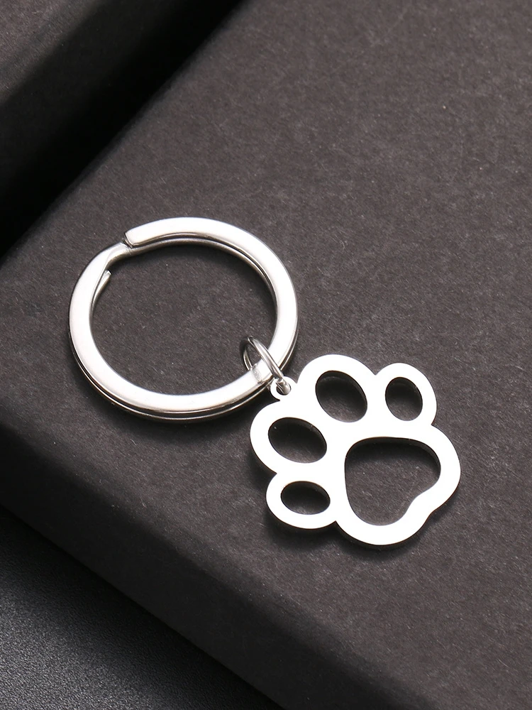 Llavero de pata de perro en acero inoxidable - accesorio para llaves - imagen 3