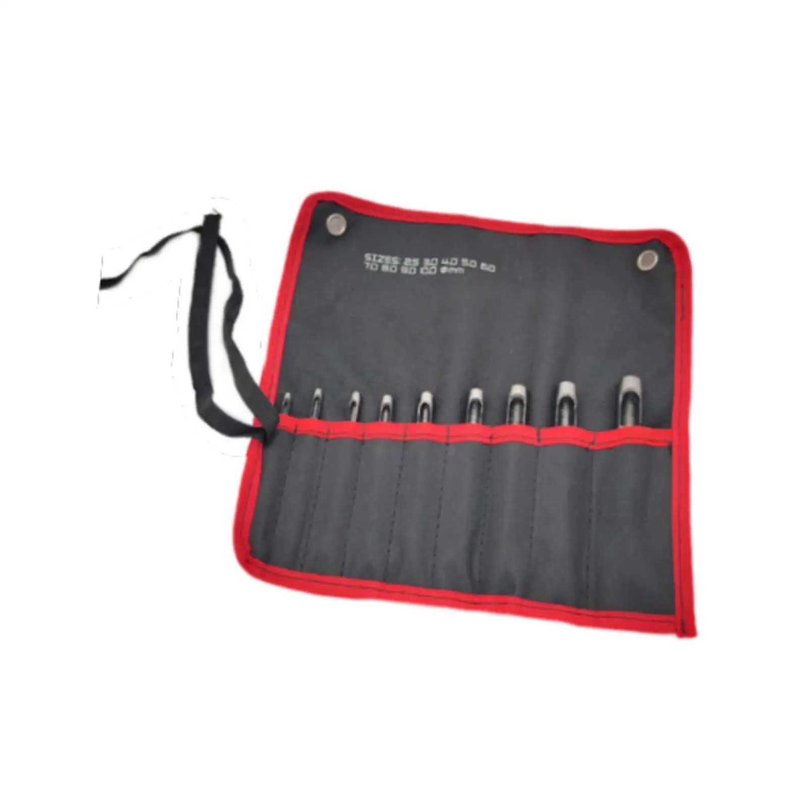 Juego de perforadoras de cuero hueco, 9 piezas, diseño de precisión portátil, fácil de usar, multipurosa, 2,5mm-10mm, con bolsa de lona para cinturones - imagen 2