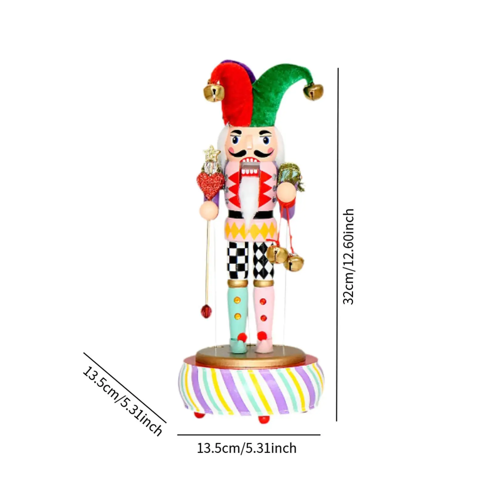 Clown Dancer Nutcracker Collectible Ornament Wooden Nutcracker Figurine Decoration for Holiday Desktop Christmas Gifts Friend Clown Dancer Nutcracker Collectible Ornament Wooden Nutcracker Figurine Decoration for Holiday Desktop Christmas Gifts Friend