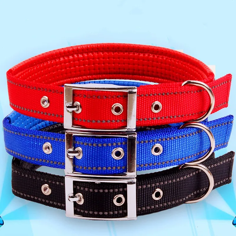 Collar para perro, collares ajustables para mascotas, Collar reflectante para perros, Protector de cuello, collares de nailon para entrenamiento de caminar, accesorios para mascotas - imagen 4