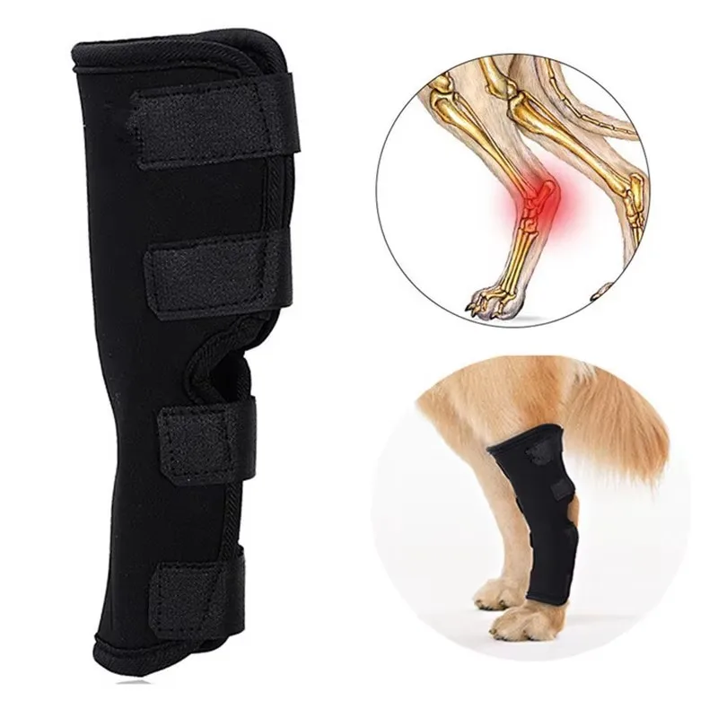 Protector de codo para perro, rodilleras para piernas, vendaje de recuperación para perros, antilamer heridas, recuperación postoperatoria, codera, correas fijas para piernas - imagen 4