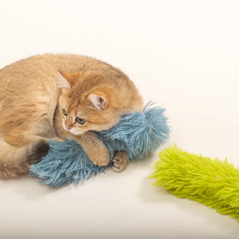 Juguete de peluche para gato, almohada de tira, juguete Teaser para gato, palo divertido, juguete interactivo para gato, suministros divertidos para gato - imagen 2