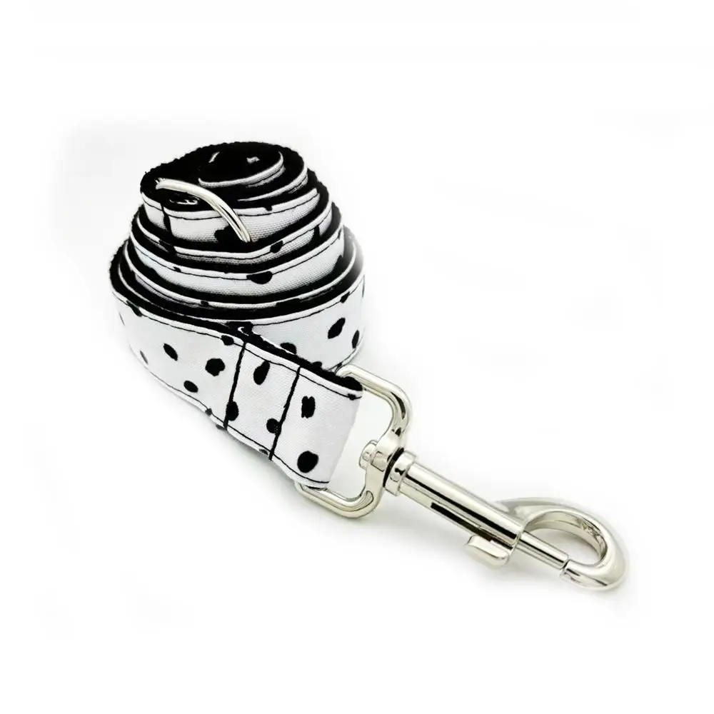 Collar de perro personalizado para mascotas, etiqueta de identificación con grabado gratis, dálmatas para mascotas, correa para cachorros de punto negro - imagen 3