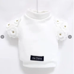 Sudadera con capucha para perros pequeños con mangas florales
