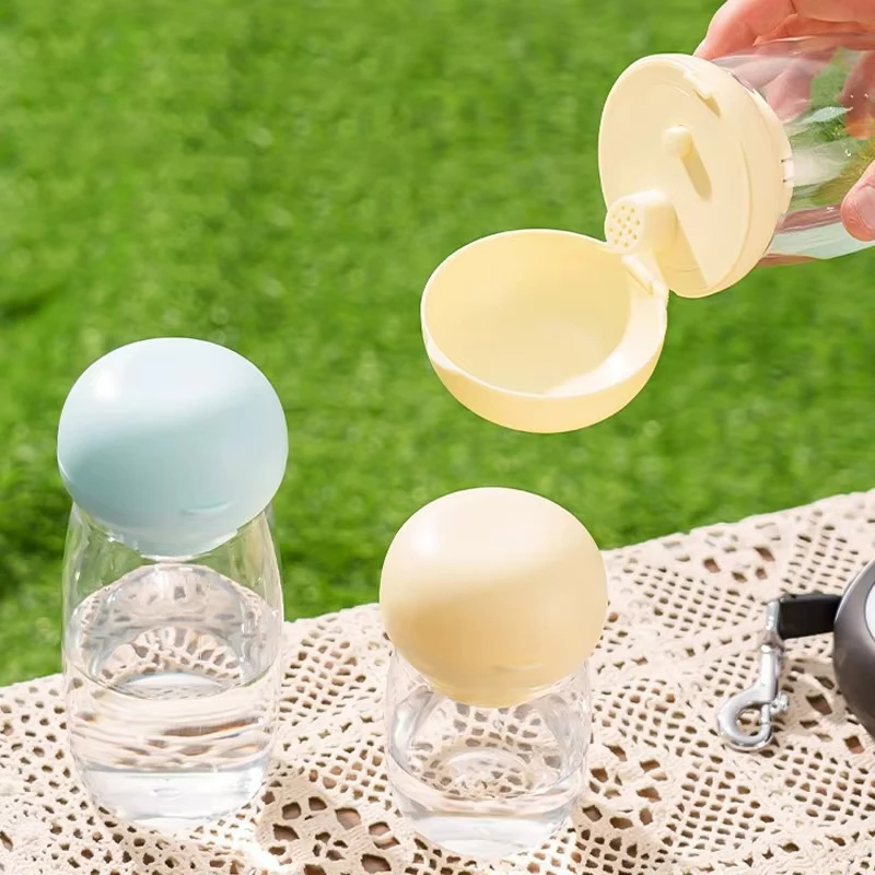 Cuenco alimentador para mascotas de 300/550ml, dispensador de agua 2 en 1, botella de viaje portátil para caminar para perros y gatos, cuencos para beber para cachorros, suministros para mascotas - imagen 3