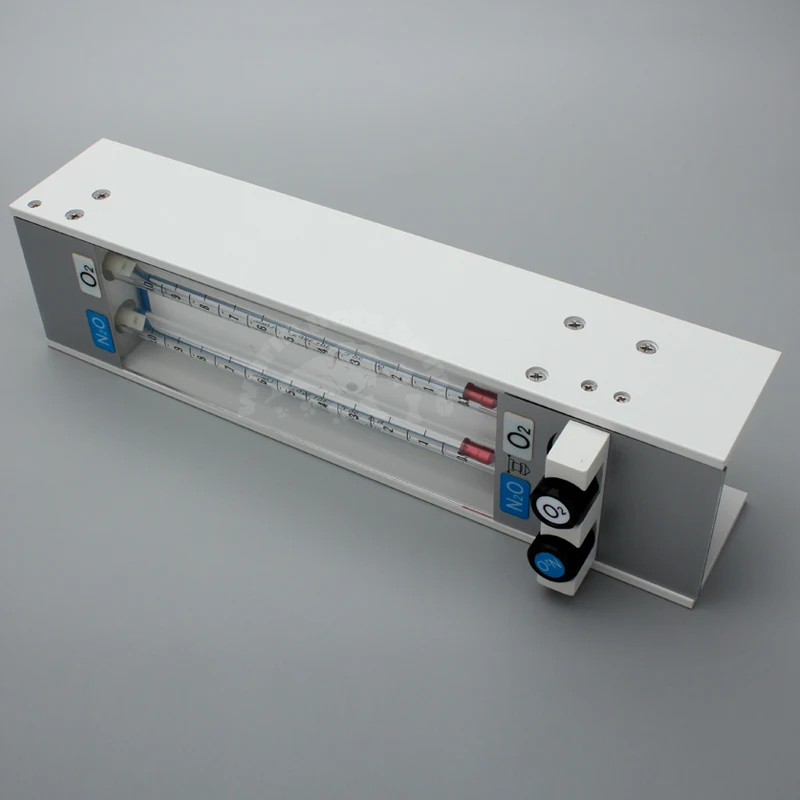 Anesthesia Machine Flow Meter Nitrous Oxide Oxygen Gas Flow Meters Double Tube Flowmeter - imagen 4