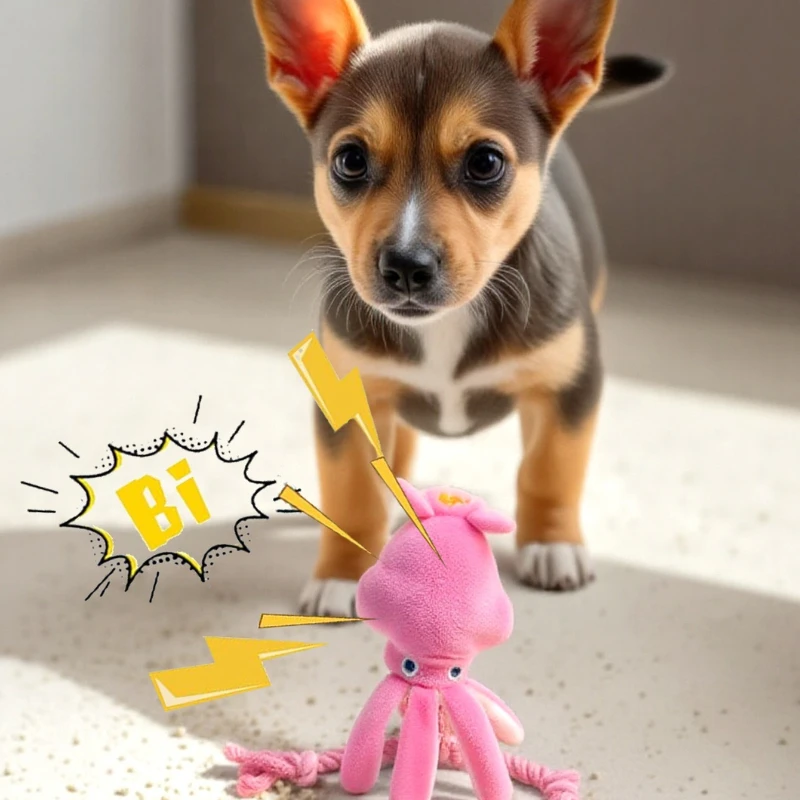 Juguete para masticar para perros, simulación de pulpo, modelado con sonido, juguete de peluche para cachorros, resistente a mordeduras, accesorios de juguete interactivo para perros - imagen 2