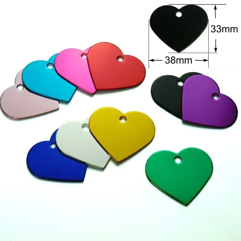 Etiqueta colgante con grabado láser para mascotas, etiqueta de identificación de perro, gato, cachorro, nombre personalizado, Collar antipérdida, 2 piezas - imagen 2