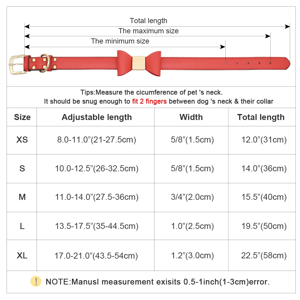 Collar de cuero PU personalizado para perros, collares con lazo para mascotas, etiqueta de nombre de identificación grabada, Collar para mascotas y gatos antipérdida para perros pequeños, medianos y grandes - imagen 5