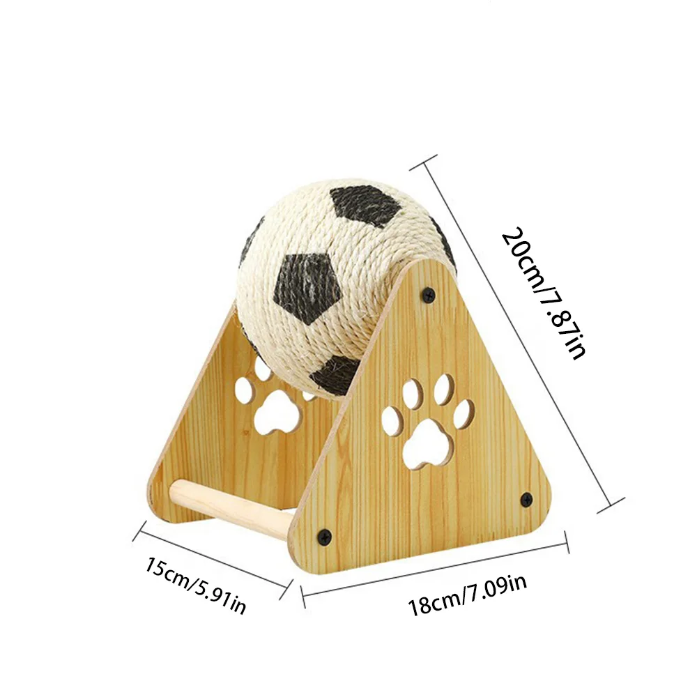 Rascador para gatos con pelota de sisal, árbol para gatos vertical en forma de fútbol, amoladora de garras duradera, autojuego que no se desprende - imagen 5