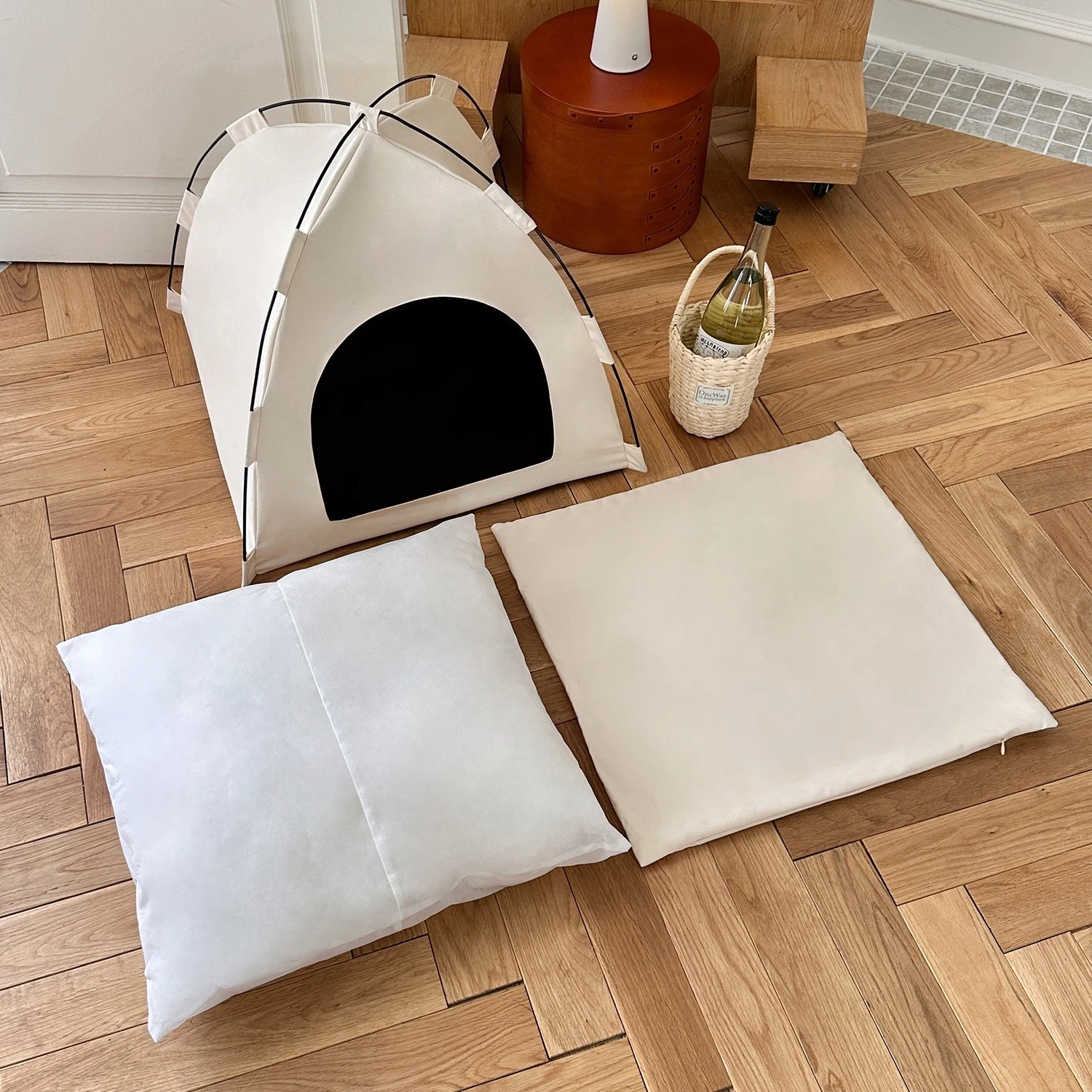 Casita semicerrada transpirable para perros y gatos pequeños - imagen 4