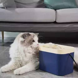 Filtro de fuente de agua para gatos, tazón para beber eléctrico silencioso USB automático de 1,5 l, fuente de agua para mascotas