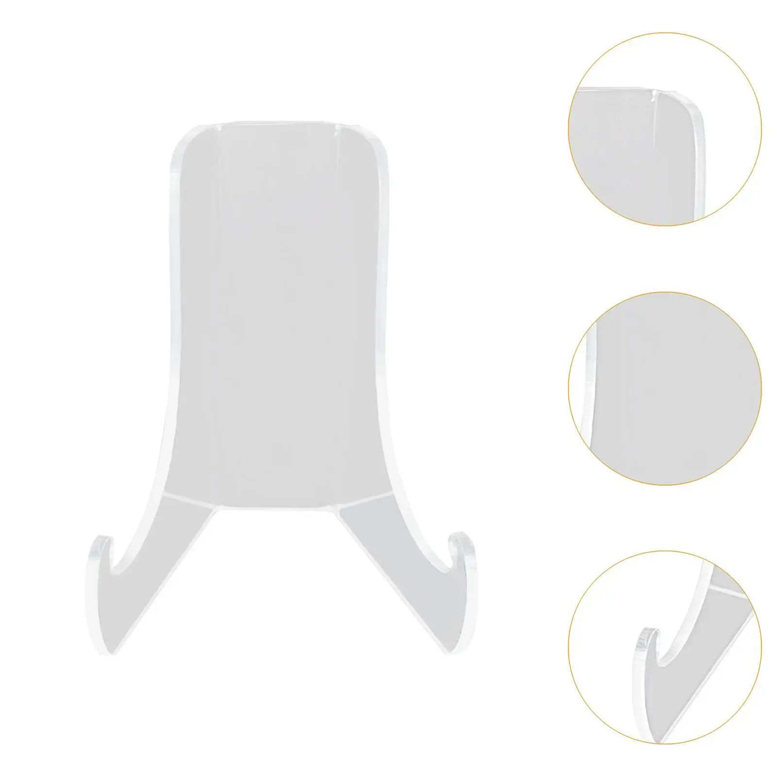 6 Pieces Acrylic Plate Holders Support Bracket Display Picture Frame Stand for Picture Records Artwork Photos Frame Birthdays