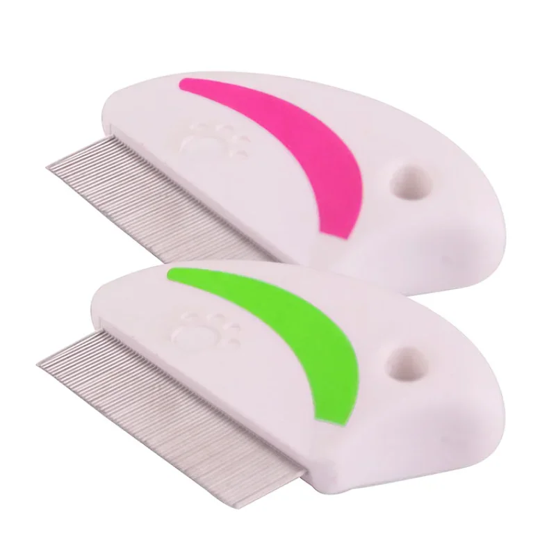 Peines antipulgas para gato y perro, peine antipiojos portátil de acero inoxidable, multiusos, 1 piezas - imagen 4
