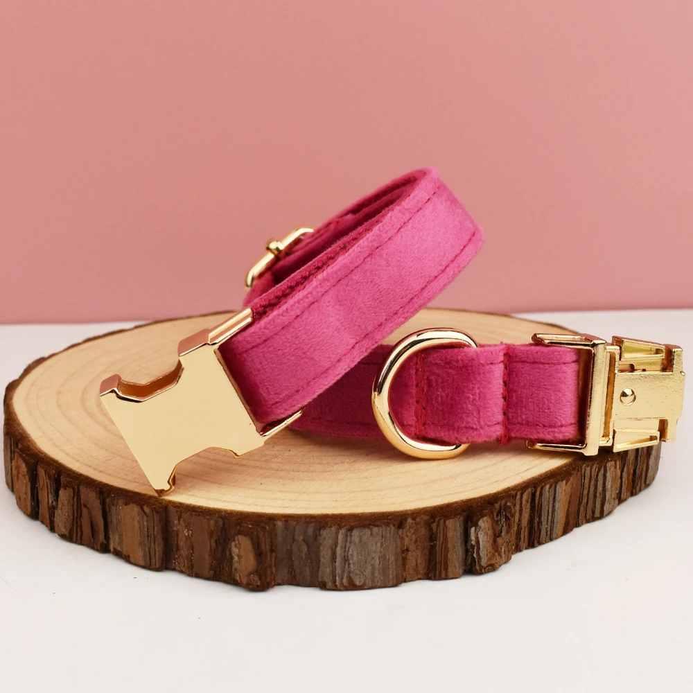 Collar de terciopelo con grabado gratis para perro, Collar para mascota mediana y grande, accesorios para perros, collares para perros - imagen 4