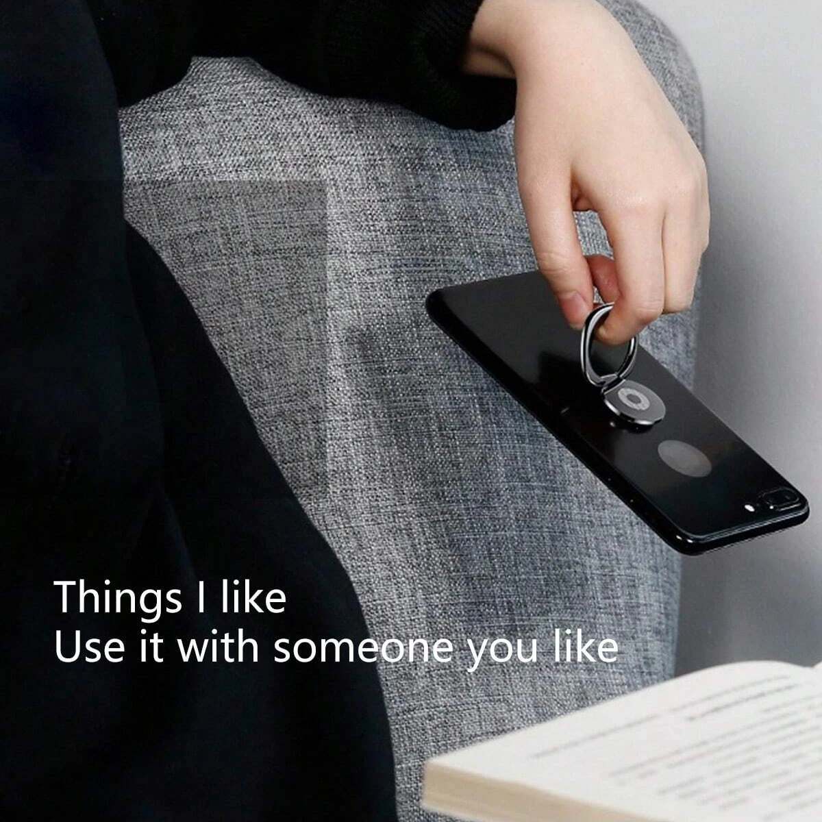 360 ° Soporte de anillo magnético giratorio para teléfono, soporte de agarre para dedo plegable de aleación de Zinc para coche y escritorio, soporte Universal para perezosos, 1 ud.