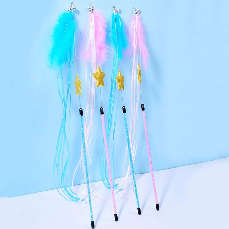 Juguetes para gatos, borla de plumas, rompecabezas para gatos, juguetes interactivos de alambre de acero, palos para gatitos, juguete para gatos resistente a mordeduras con campana, productos para mascotas - imagen 2