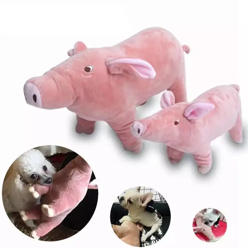 Cerdo de peluche para mascotas, juguetes para dormir para perros pequeños, Bulldog Francés, mordedura, suministros de ventilación Molar - imagen 5