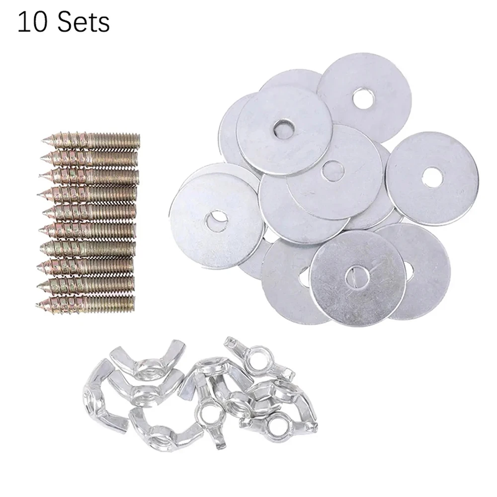 Kits de montaje de tornillos para tuercas, tornillos para perca y jaula de pájaros, Kits de alas de tornillo para pájaros y hámster, accesorios de cría, caja de fijación para loros, 10 Uds. - imagen 3
