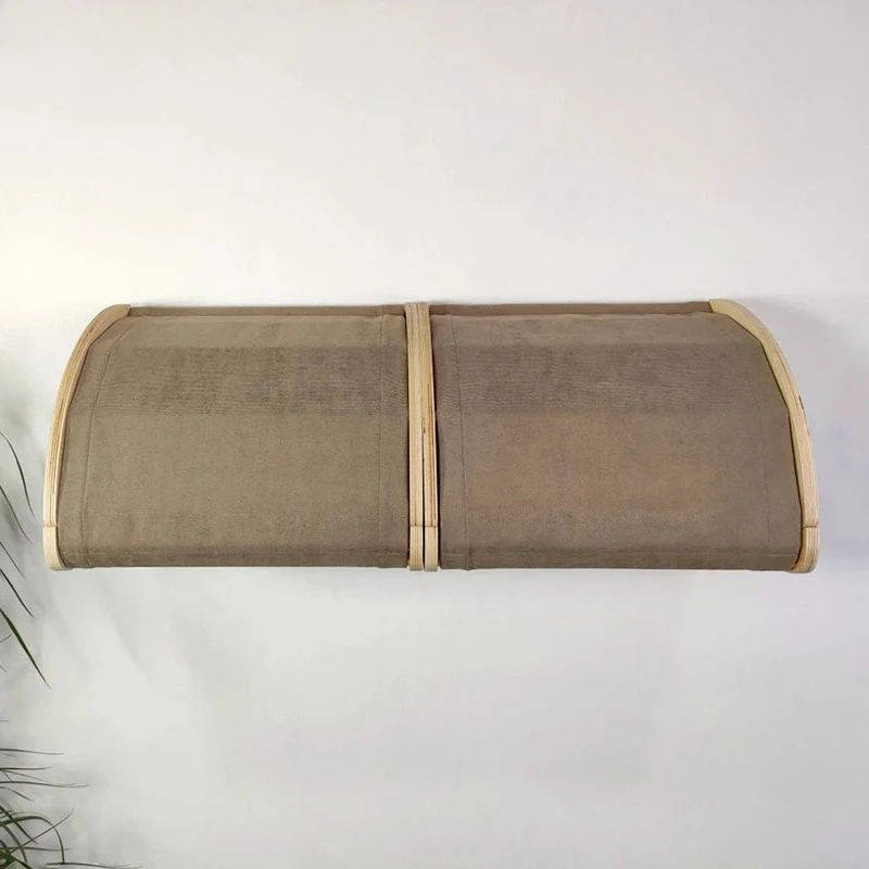 Cama pared para gatos de madera maciza con cortina de privacidad - imagen 5