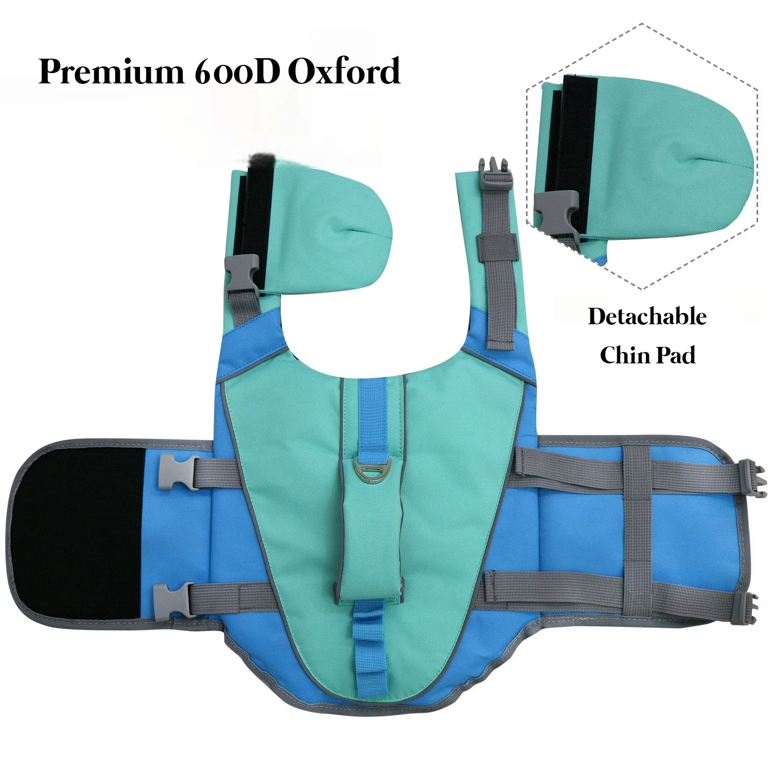 Chaleco salvavidas para perros para nadar, canotaje, salvavidas de alta visibilidad para perros pequeños y grandes, preservidor de seguridad para cachorros con mango de rescate - imagen 4