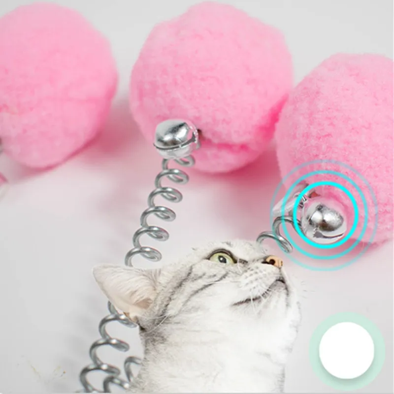 Juguete para gatos con ventosa, juguetes interactivos para gatos resistentes a los arañazos con campana, palo autohi, juguetes para gatos, bola de peluche de primavera, productos para mascotas - imagen 4