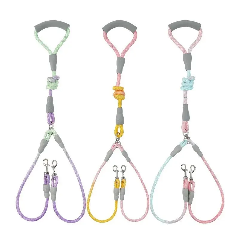 Accesorios para cachorros, traje flexible para perros, suministros para mascotas, Collar para perros, collares con correa, accesorio, arnés grande, cuerda de tracción de doble cabeza - imagen 4