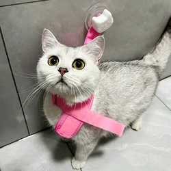 Fijación de baño para gatos y limpieza de cuerda ajustable, correa especial con ventosa para movimiento duradero y antistop de gatos y perros
