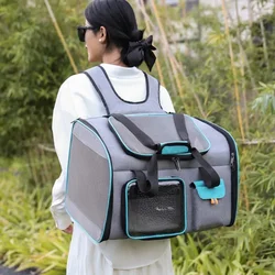Bolsa de transporte para mascotas: gatos y perros, mochila amplia