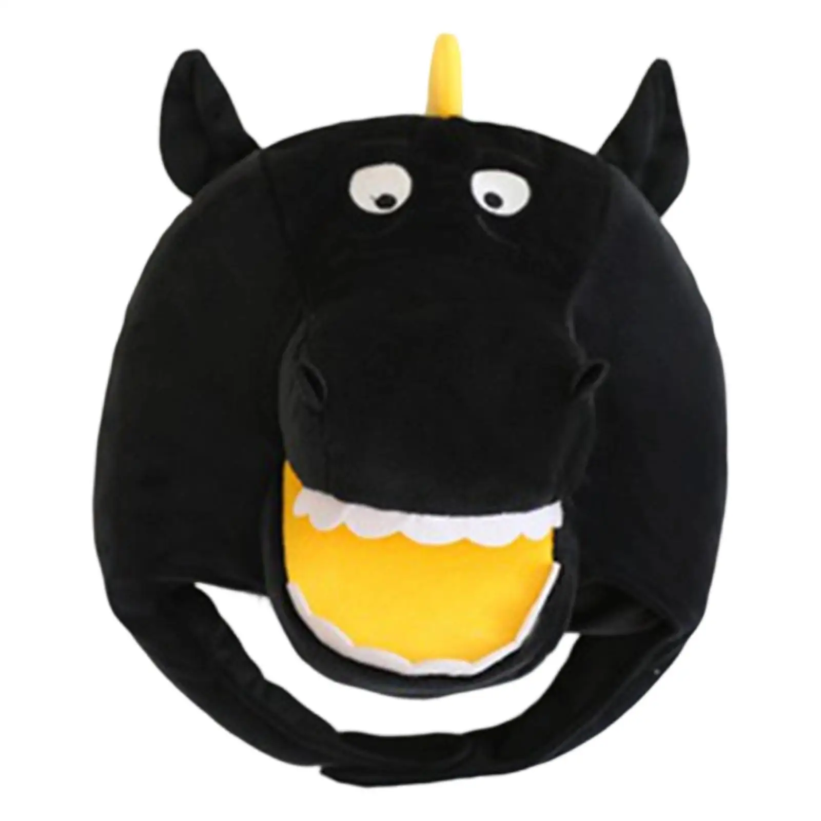 Cute Black Horse Hat Costume Prop Comfortable Wear Soft Lightweight for Stage Shows Versatile 15.3x10.2inch Plush Headgear Cute Black Horse Hat Costume Prop Comfortable Wear Soft Lightweight for Stage Shows Versatile 15.3x10.2inch Plush Headgear