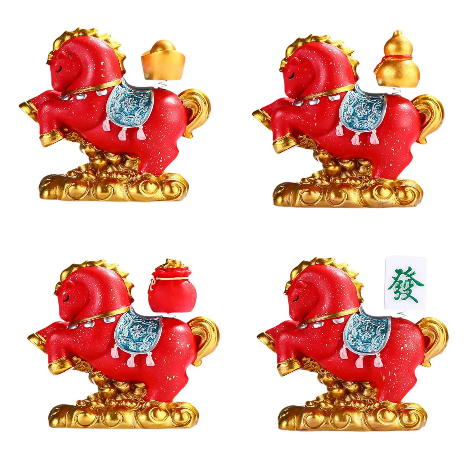 Estatuilla de caballo de resina, regalo para Amiga, adorno bonito, estatuilla Fengshui, decoración de escritorio, escultura de cerámica para entrada, chimenea