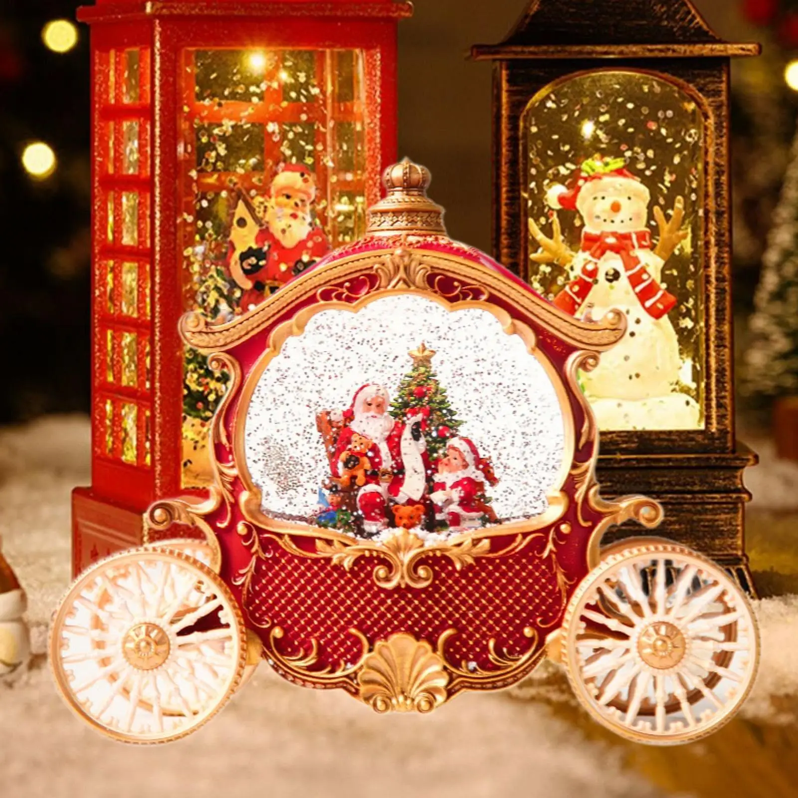 Christmas Snow Globe Craft Christmas Carriage Snow Globe for Valentine Gifts