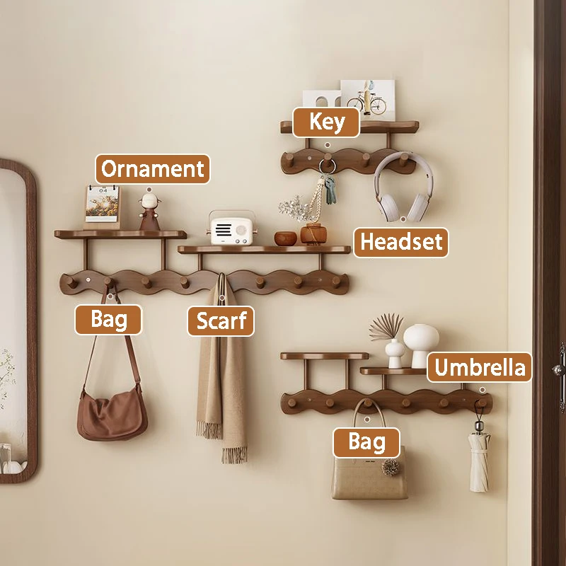 Perchero de pared con ganchos y estante para correas de gato y perro - imagen 2