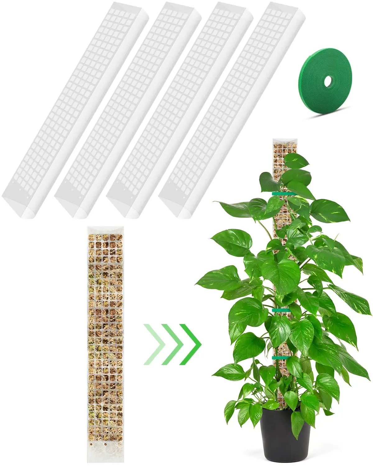 Plantas de tema de jardín, poste de musgo, escaladores de plantas de flores, accesorios para bonsái, macetas, tutores, para maceteros, soporte para crecimiento de plantas - imagen 5