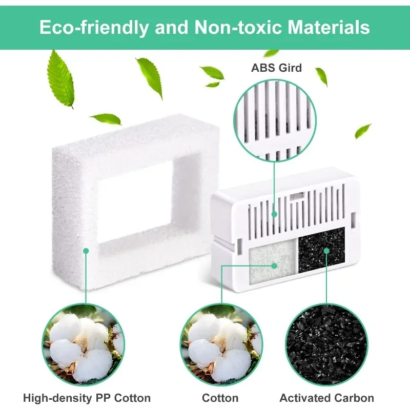 Filtros de repuesto para fuente de cerámica para mascotas, paquete de 16 filtros de Triple filtración para cupcakes de 360 ° - imagen 3