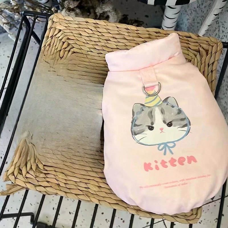 Abrigo grueso de oso a cuadros para otoño/invierno para mascotas, abrigo de cuello alto para gato Yorkshire, ropa para cachorros de invierno para perros pequeños - imagen 2