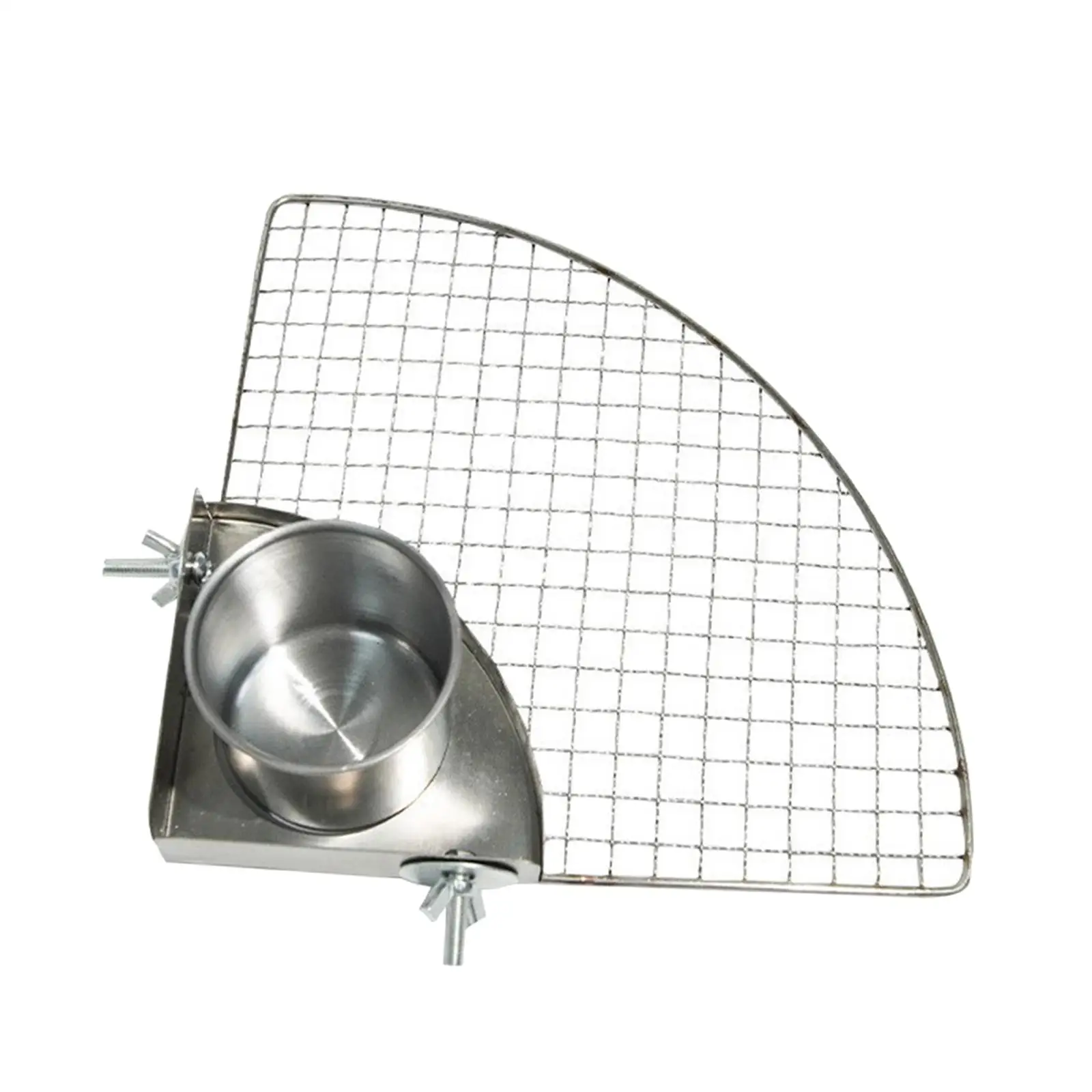 Jaula comedero para pájaros, instalación práctica y resistente, copa triangular para Coop de Chinchilla - imagen 3