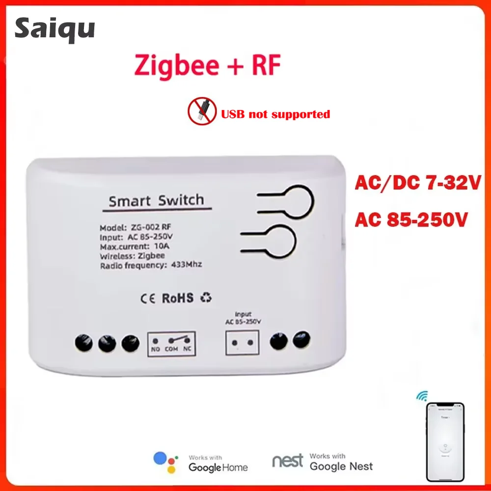 Relé inteligente Zigbee para gatos y perros control remoto inalámbrico