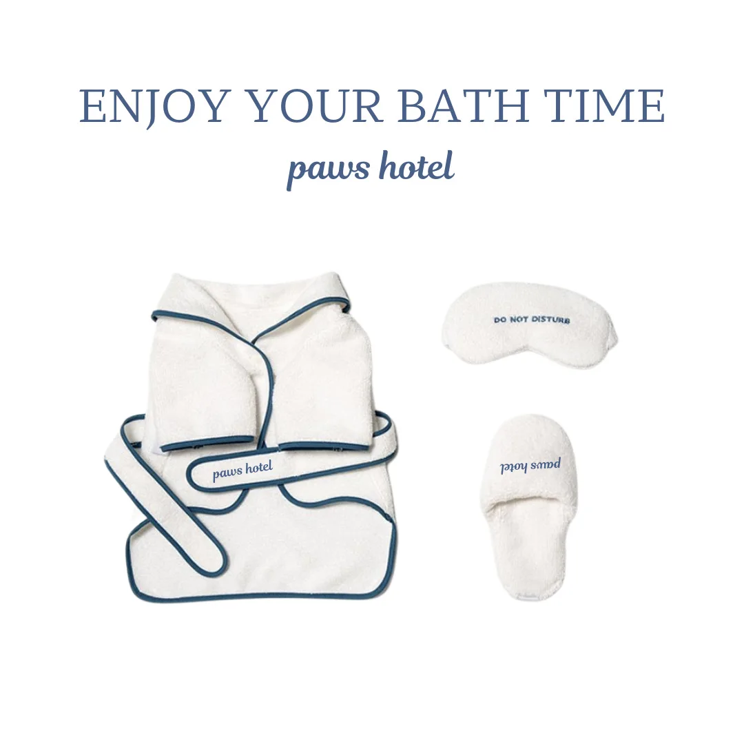 NONOR-Pijama de baño para mascotas, ropa de dormir suave para mascotas, toalla de secado, bata de perro, pijamas cálidos para cachorros, ropa de Ducha - imagen 5